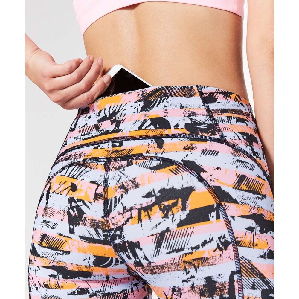 Lululemon Sun Runner Crop *17" Inversion Multi / Black Yoga Pants | Size 6 - Picture 5 of 13